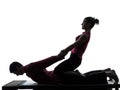 Thai massage silhouette Royalty Free Stock Photo