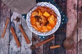 Thai massaman curry paste recipe. Royalty Free Stock Photo
