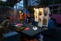 Thai merchant selling shirt in Bangkok