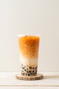 Thai milk tea with bubble Royalty Free Stock Photo