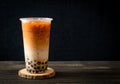 Thai milk tea with bubble Royalty Free Stock Photo