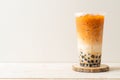 Thai milk tea with bubble Royalty Free Stock Photo