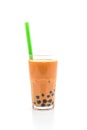 thai milk tea with bubble Royalty Free Stock Photo