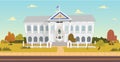 Thai Ministry of the Interior building. Vector illustration