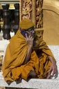 Thai Buddhist Monk using Cellphone - Thailand