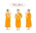 Thai monks greetings collections