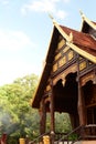 Wat Tha Sai facade detail. Thai Mueang. Thai Mueang district. Phang Nga province. Thailand