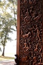 Wooden carving in the temple. Wat Tha Sai. Thai Mueang. Thai Mueang district. Phang Nga province. Thailand