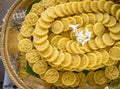 Thai Mung Bean Cookies in the basket