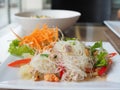Thai mung bean noodle salad spicy