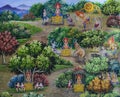 Thai mural Buddhist art