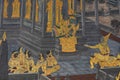 Thai Mural Paintings in Wat Phra Kaew, Bangkok, Thailand Royalty Free Stock Photo