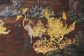 Thai Mural Paintings in Wat Phra Kaew, Bangkok, Thailand Royalty Free Stock Photo