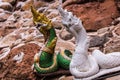 Thai Naga statue, Buddhist Dragon Royalty Free Stock Photo