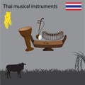 Thai National Musical Instrument, national flower of Thai.