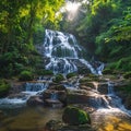 Thai nature wonder Namtok Salatdai waterfall in Nakhon Nayok, Thailand