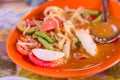 Thai Northeast food called `Papaya salad`