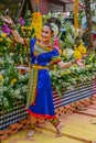 Thai northeastern Phutai dancer with traditional costume