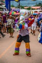 Thai northeastern traditional Phi Ta Khon ghost Festival parade