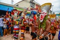 Thai northeastern traditional Phi Ta Khon ghost Festival parade