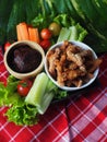 Thai northern food original style and cruisine Royalty Free Stock Photo