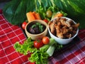 Thai northern food original style and cruisine Royalty Free Stock Photo