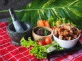 Thai northern food original style and cruisine Royalty Free Stock Photo