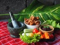 Thai northern food original style and cruisine Royalty Free Stock Photo