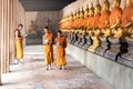 Thai Novices at temple in Ayutthaya Historical Park