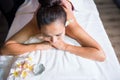 Thai oil massage to Asian woman Royalty Free Stock Photo