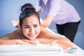 Thai oil massage to attractive woman Royalty Free Stock Photo