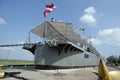 Thai old warship settles on the ground as museum Royalty Free Stock Photo