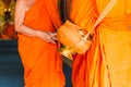 Thai ordained situation monk ceremony or monkhood Royalty Free Stock Photo