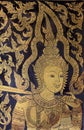 Thai painting in wat Royalty Free Stock Photo