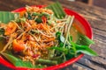 Thai Papaya Salad Recipe Som Tam diet hot and spicy healthy food Royalty Free Stock Photo