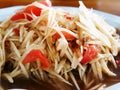 Thai papaya salad SOM-TAM Royalty Free Stock Photo