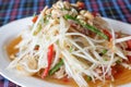 Thai papaya spicy salad, Som Tum,Thailand.