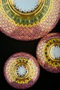 Thai pattern porcelain pink