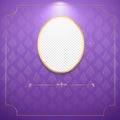 Thai-pattern-purpleColor frame beautiful luxury Royalty Free Stock Photo