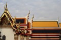 Thai Pattern Roof Church on temple, Bangkok, Thailand.