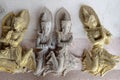 Thai pattern sculpture is beautiful made of cement with handmade Royalty Free Stock Photo