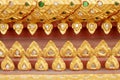 Thai pattern temple wall. Thai identity