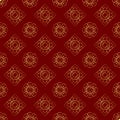 Thai pattern in wall painting Royalty Free Stock Photo