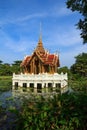 Thai pavillion in lotus pond in a park, Bangkok