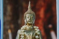 Water pouring to Buddha statue in Songkran festival tradition of thailand Royalty Free Stock Photo