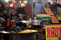 Thai people cooking Fried mussel with egg and crispy flour or Oyster omelette