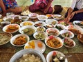 Thai people in the countryside are eating local food