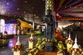 Thai people foreign travelers travel visit and respect praying blessing with holy mystery buddha statue worship of Wat Laksi Rat