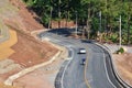 Thai people and foreigner traveler drive car and riding motorcycle on the road Royalty Free Stock Photo