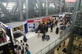 Thai people and foreigner traveller wait flight with passengers Royalty Free Stock Photo